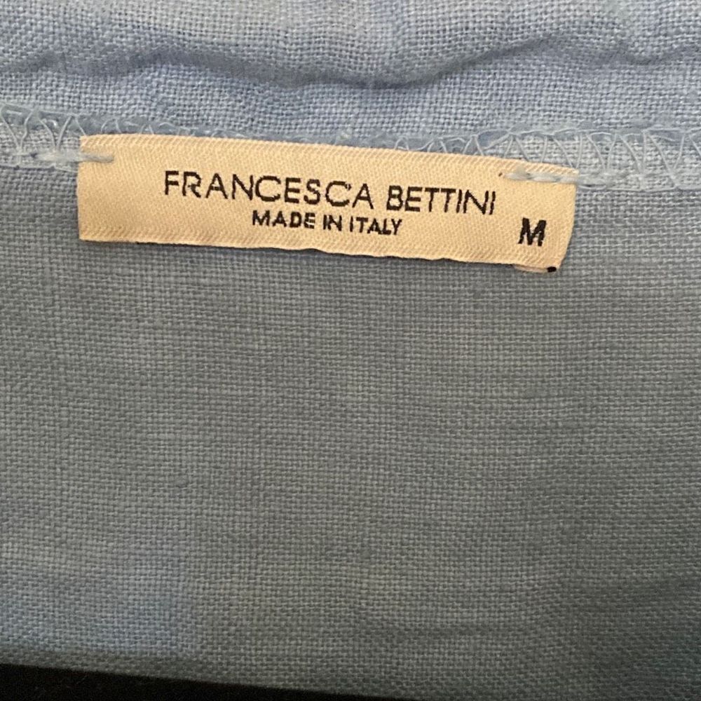 Women’s Francesca Bettini, Made in Italy, Blue Linen Dress, Size Medium - Picture 4 of 8